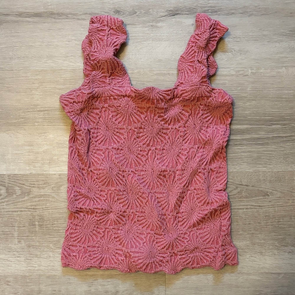 Elegant Pink Textured Blouse